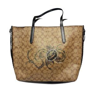 Coach Chelsea Champlain Animation Tattoo Roses F76778 Signature C Large Tote Bag